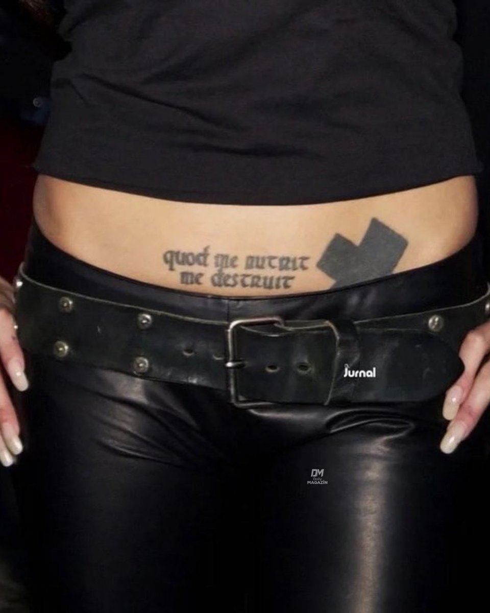 Angelina Jolie iconic stomach tattoo DM Magazine (photo 2 of 2)