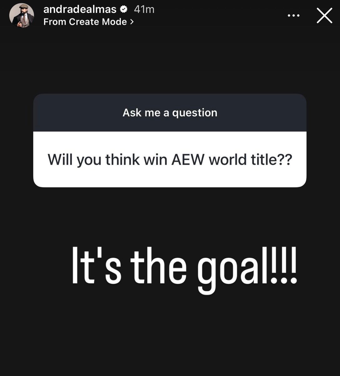 Andrade AEW World Championship goal (photo 2 of 2)