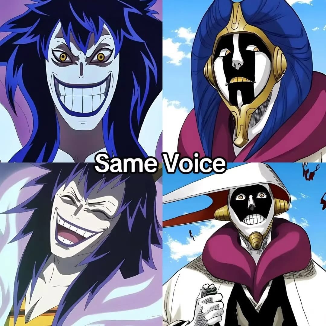 anime characters same voice collage