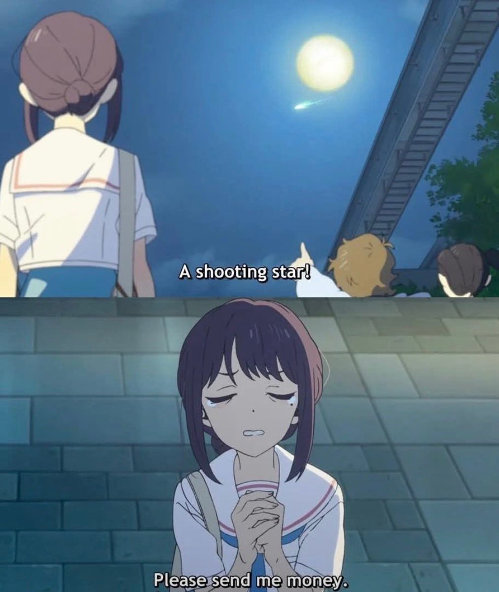 anime shooting star joke
