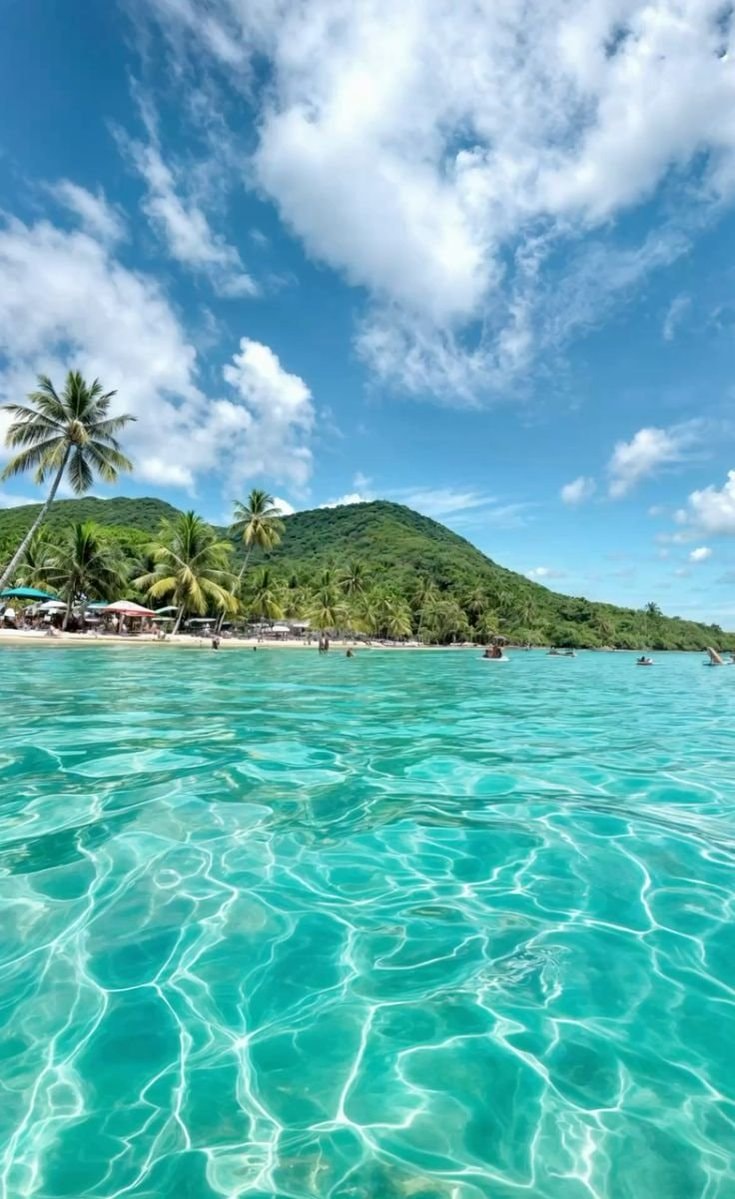 Beautiful beach in Jamaica