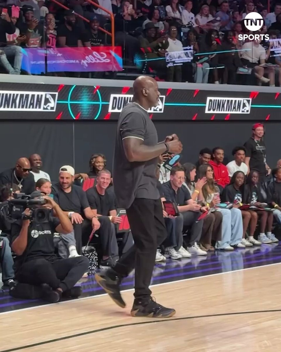 Shaquille O'Neal dunks at 54