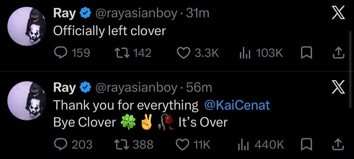 Ray departs Clover Boys