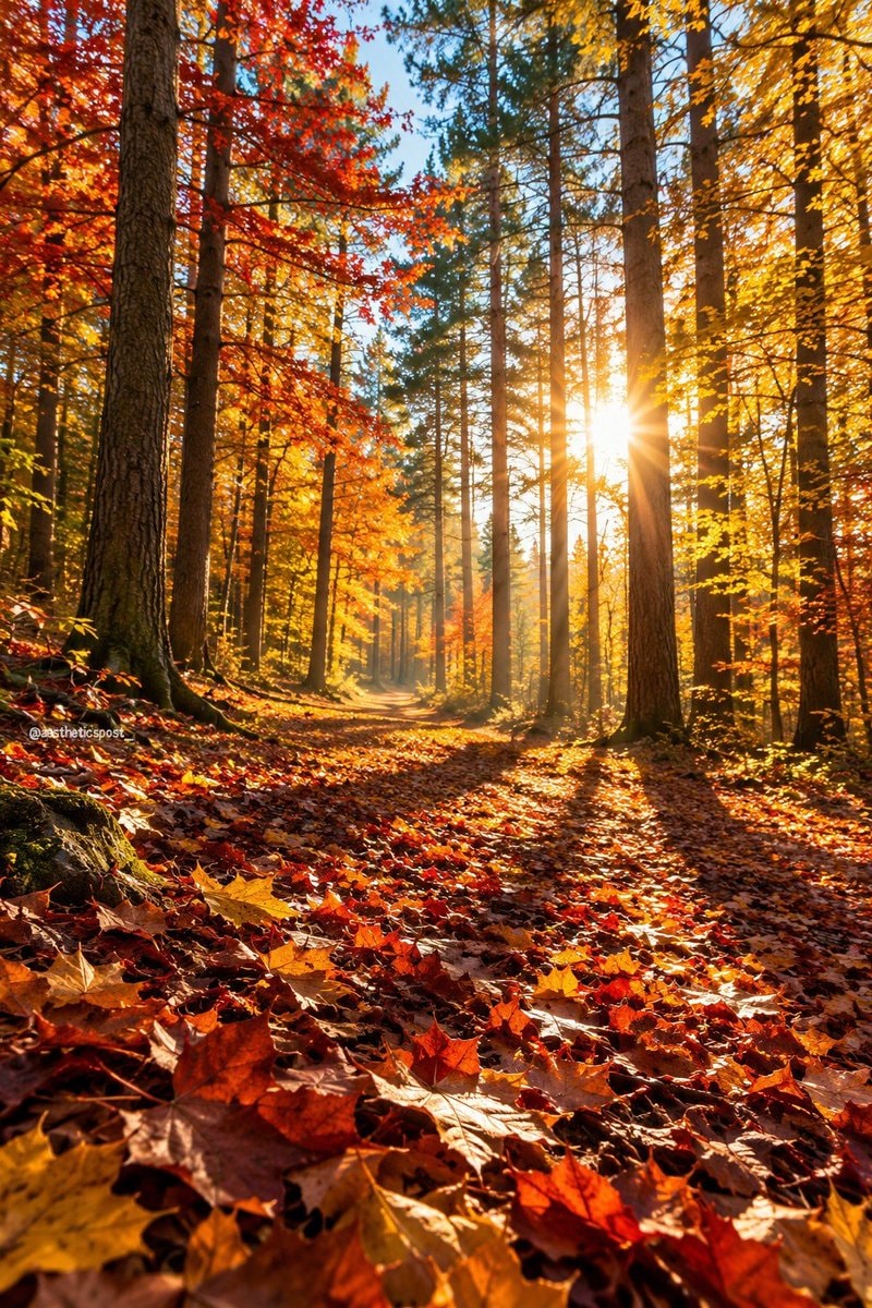 autumn forest path