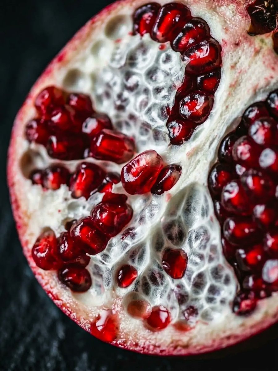 fresh pomegranate close-up
