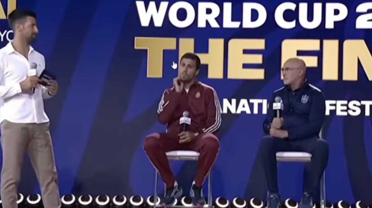 Novak Djokovic interviews Messi and others