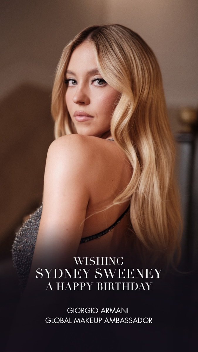 Sydney Sweeney Armani Beauty birthday