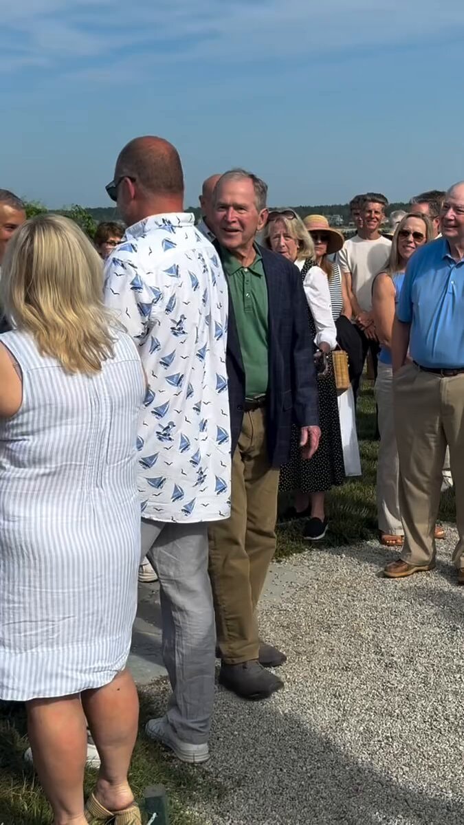 George W Bush Kennebunkport birthday eve