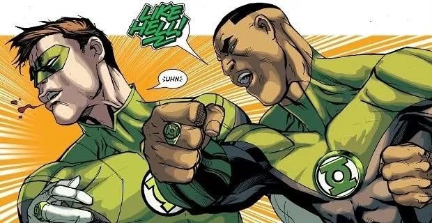 Sinestro and Hal Jordan Green Lantern moment