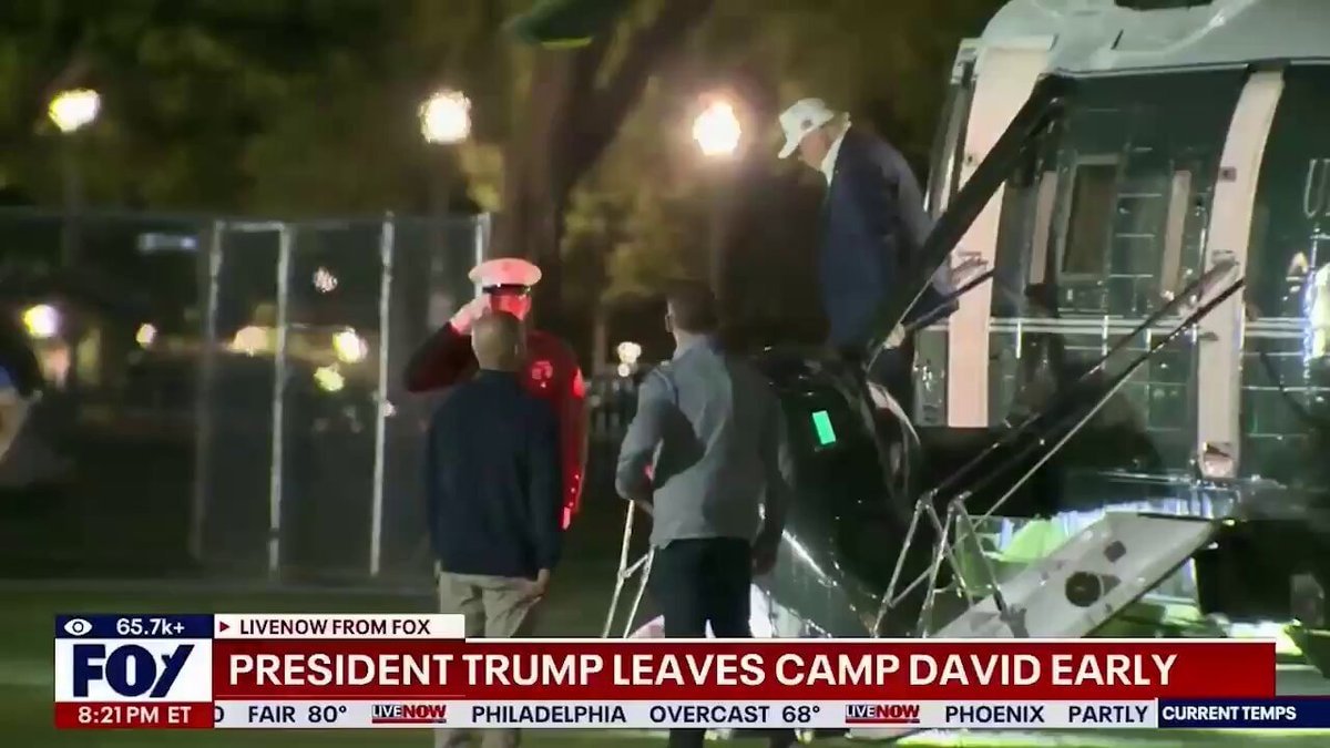 Trump back at White House after Camp David Trump back at White House after Camp David
