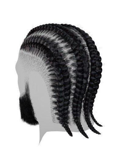 Kylian Mbappe braids beard edit (photo 2 of 2)