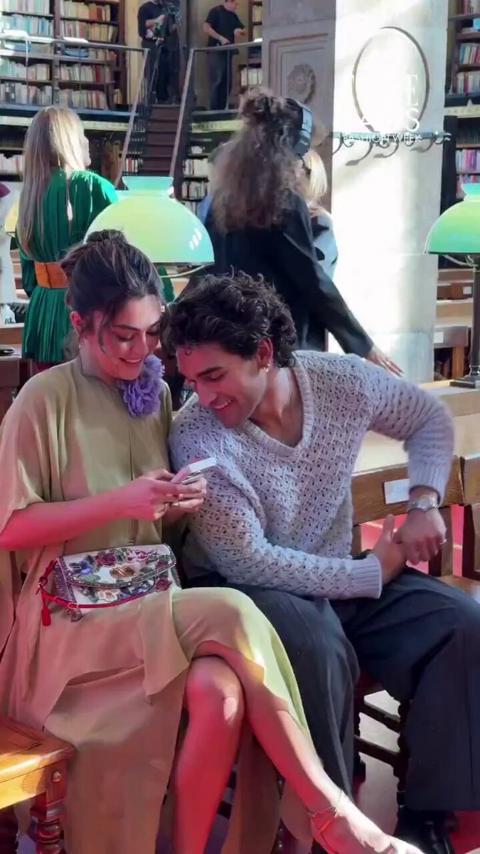 Mika Abdalla and Josh Heuston at Valentino Show