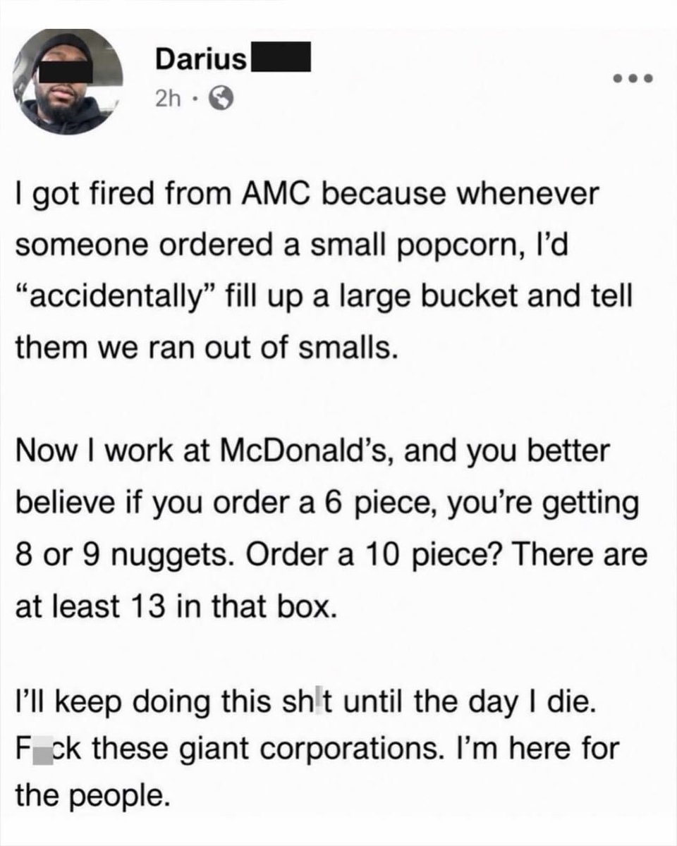 AMC employee fired for drink upgrade (photo 2 of 2)