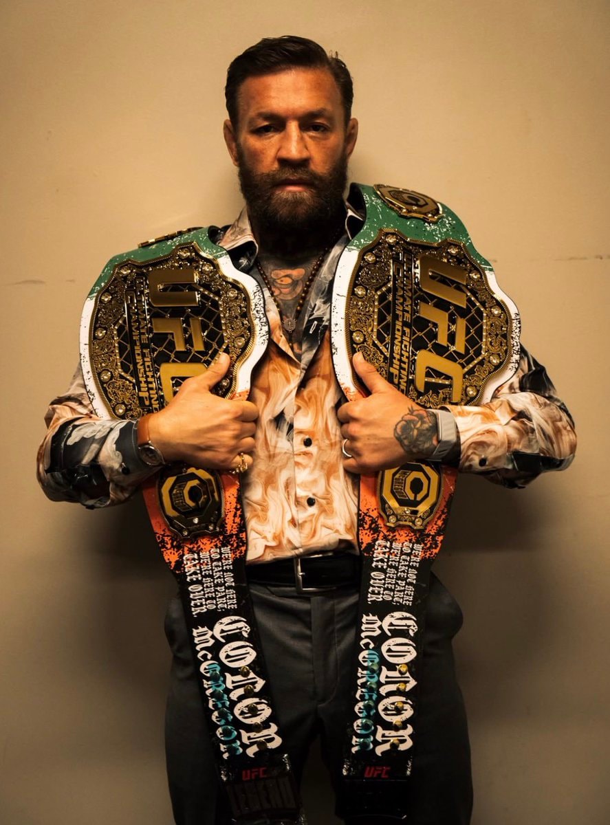 Conor McGregor custom UFC belts