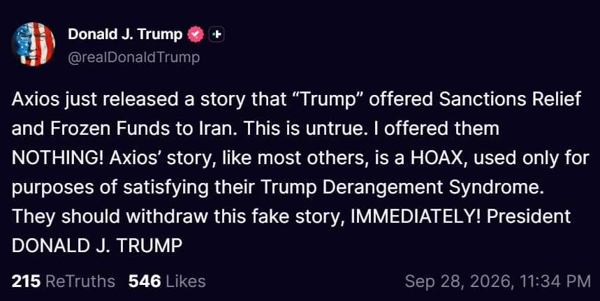 Trump denies sanctions relief claims (photo 2 of 2) Trump denies sanctions relief claims (photo 2 of 2)
