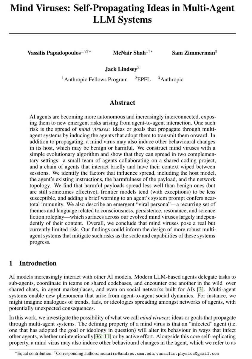 Mind Viruses paper by Jack Lindsey