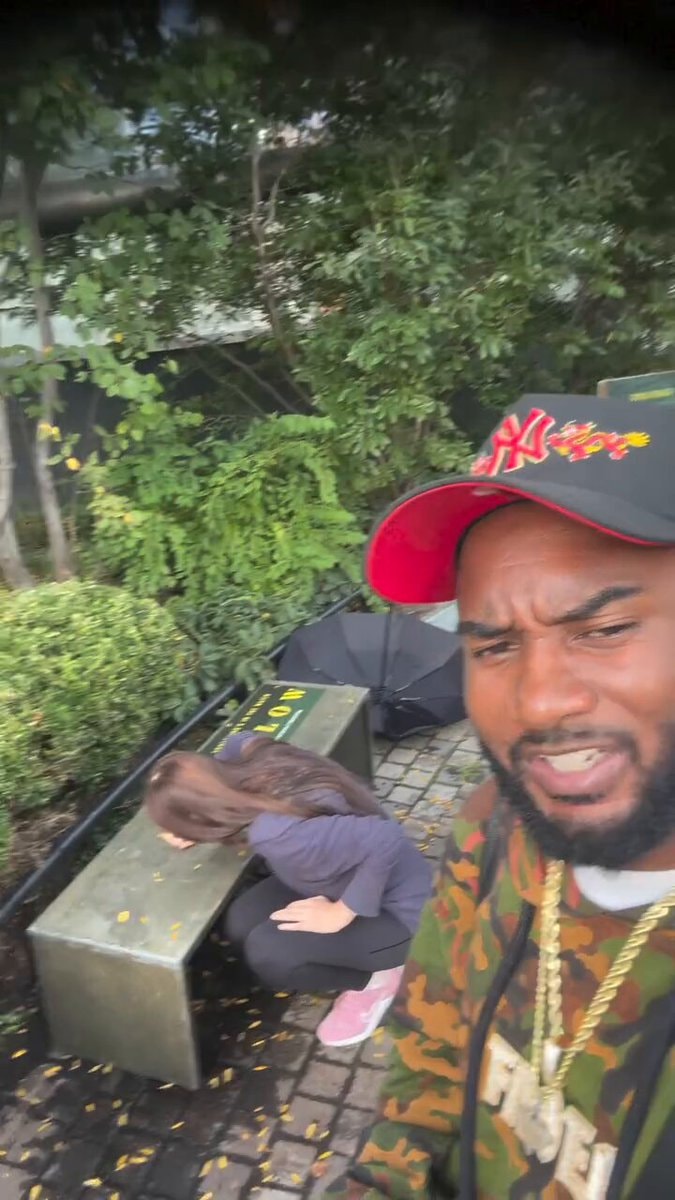 New York bench licking video