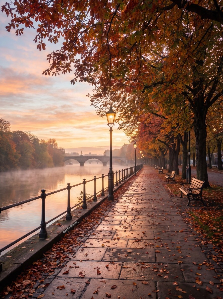 scenic autumn pathway