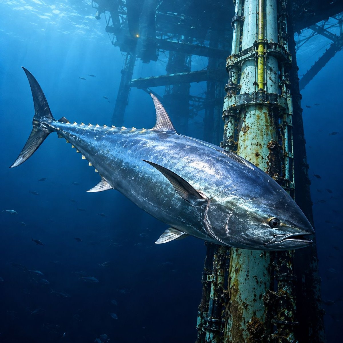 Giant Tuna Near Oil Rig Gulf of Mexico (photo 2 of 2)