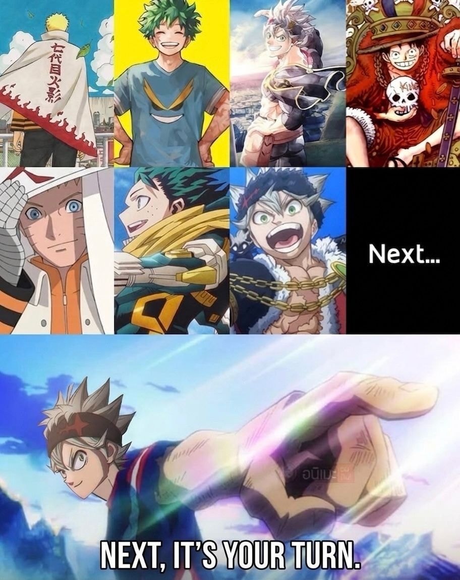 Naruto Deku Asta Luffy Next Turn