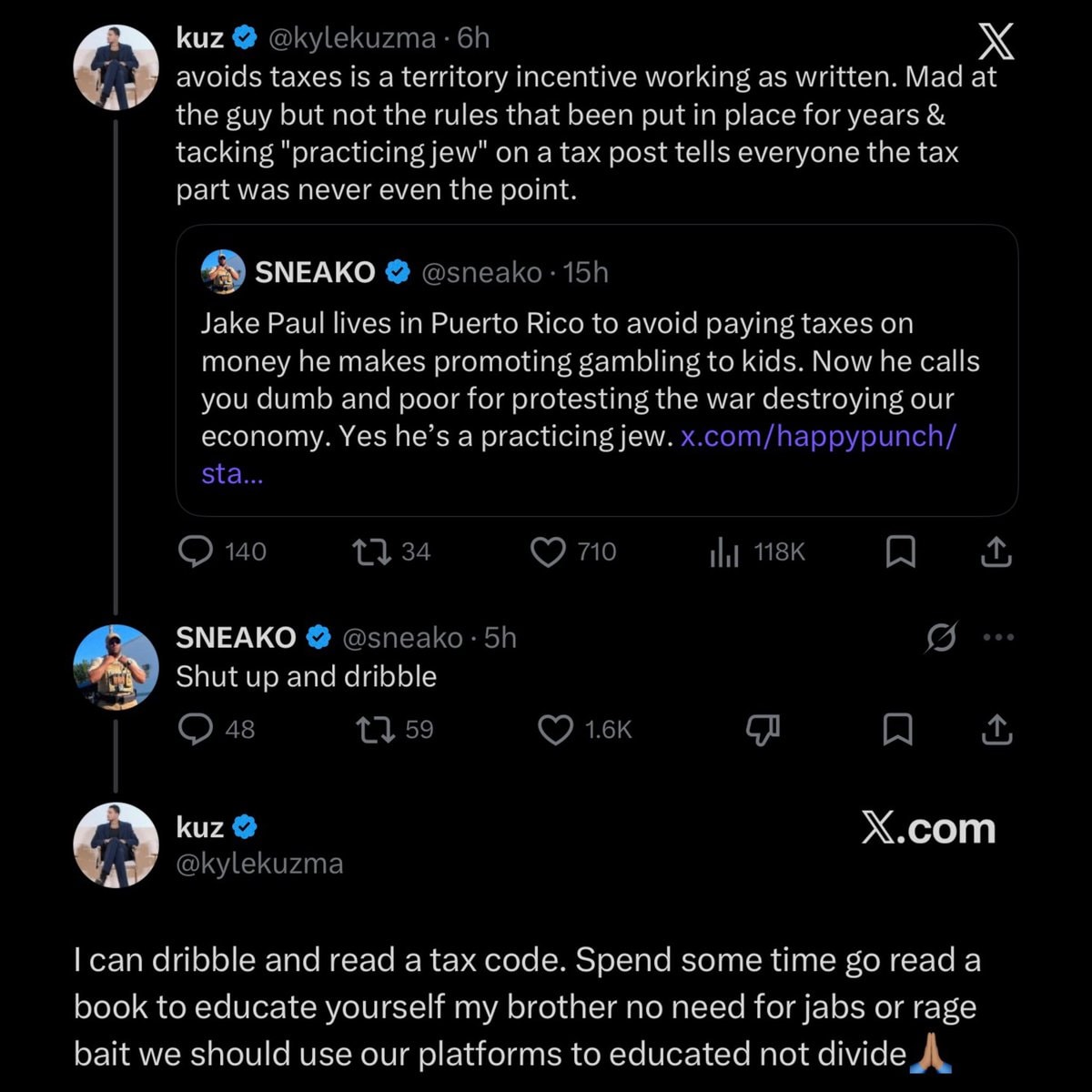 Kyle Kuzma responds to Sneako (photo 2 of 2)