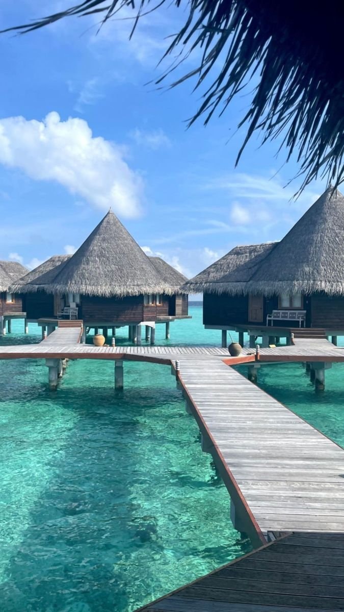 Maldives overwater bungalows