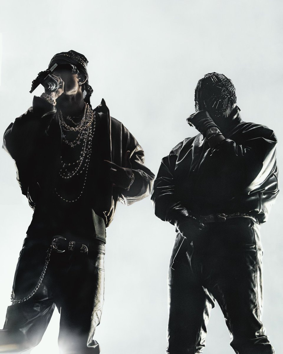 Carti and Ye on stage in LA