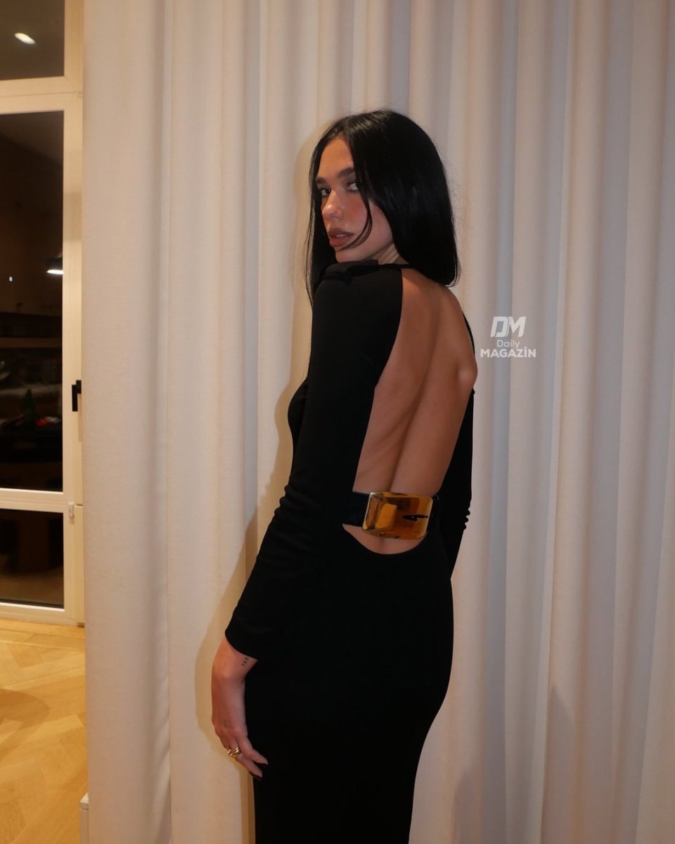 Dua Lipa black dress look (photo 2 of 2)
