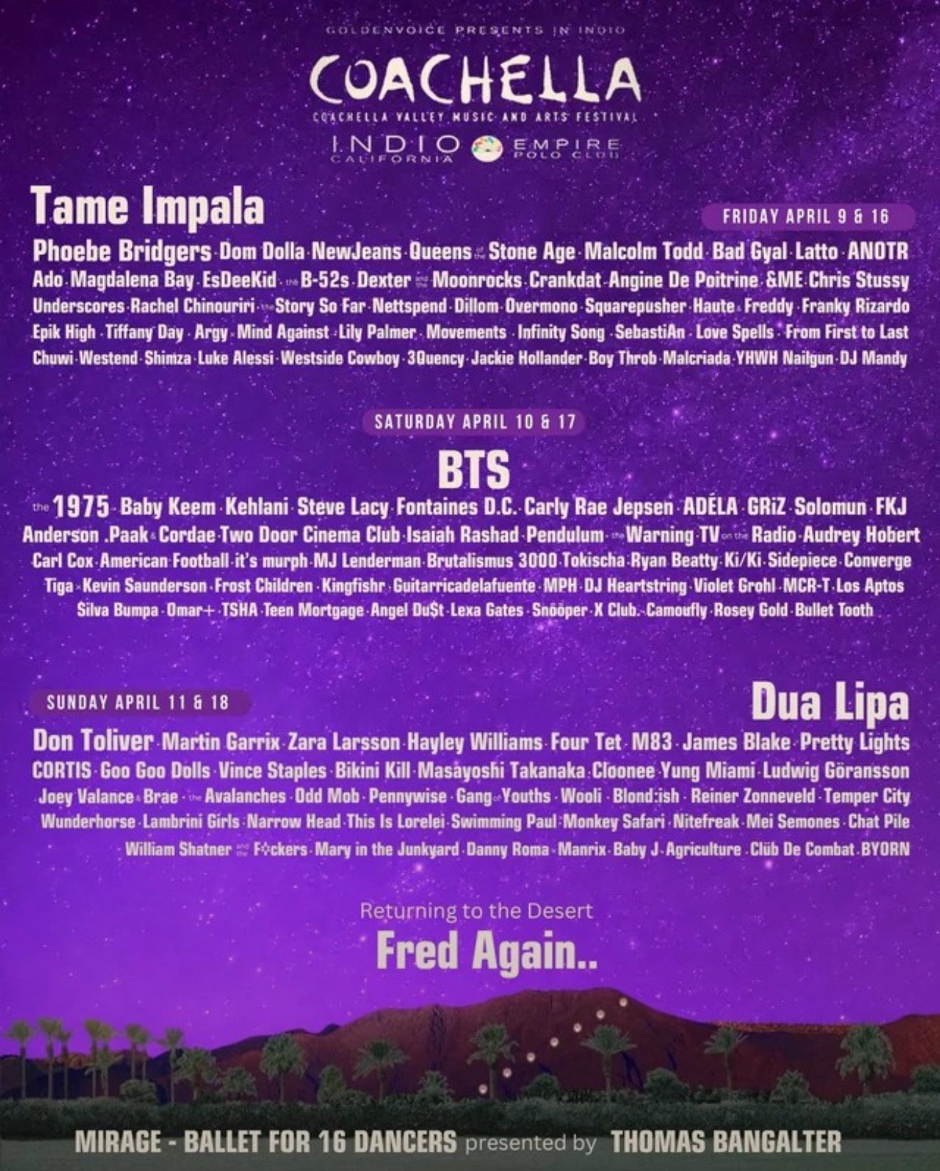 BTS Coachella 2027 rumor