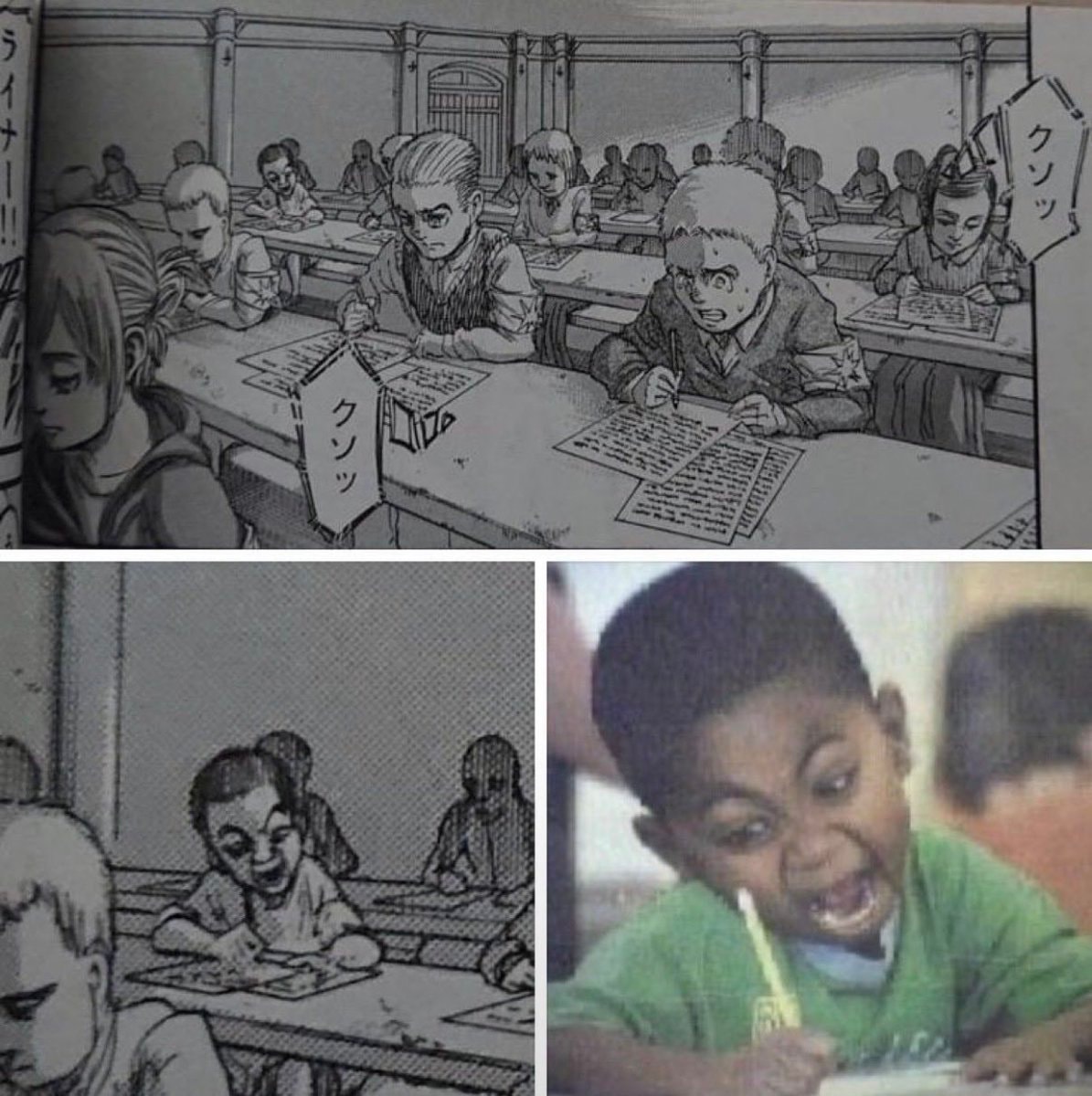 Attack on Titan school struggle reaction