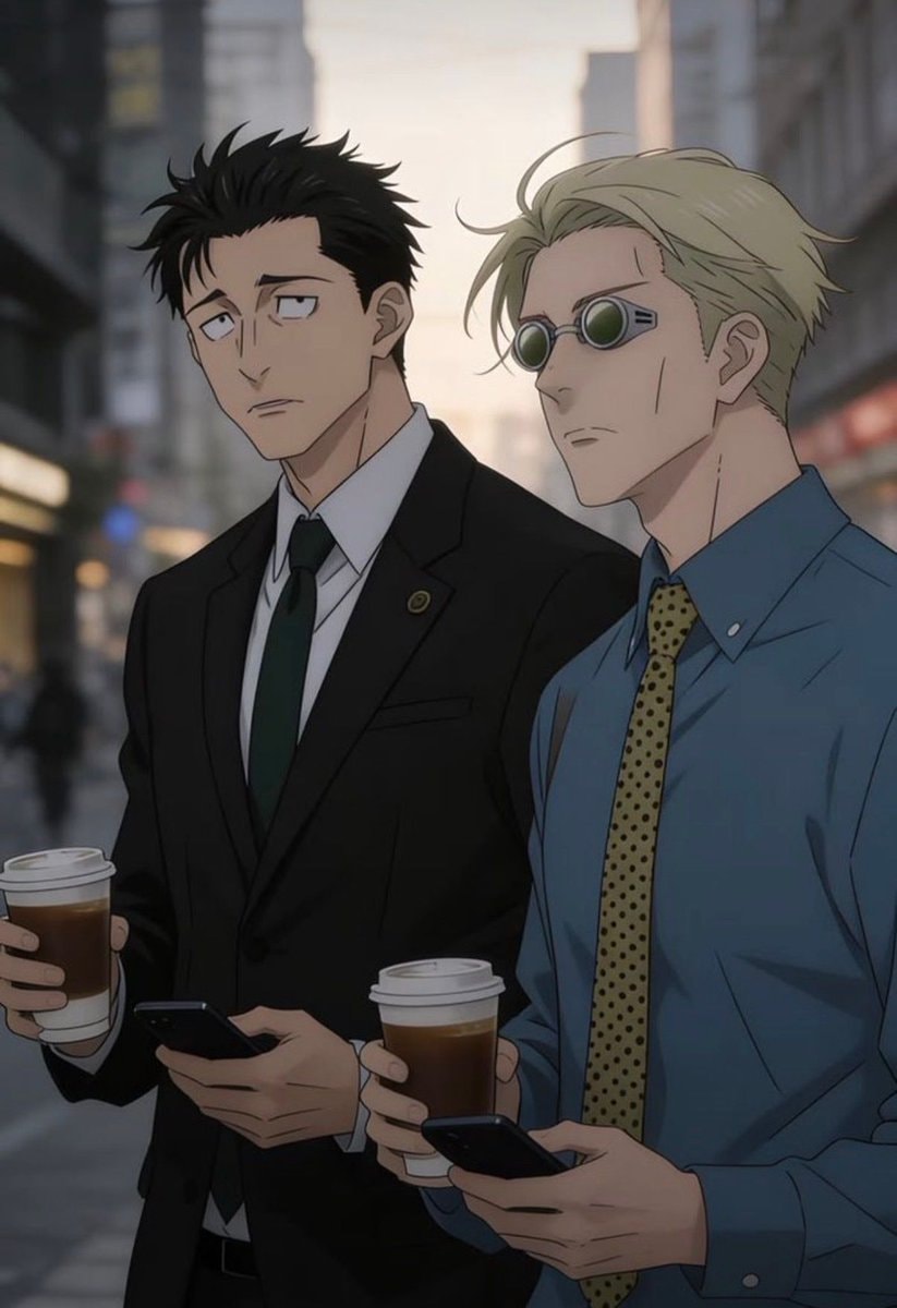 Anime characters coffee walk