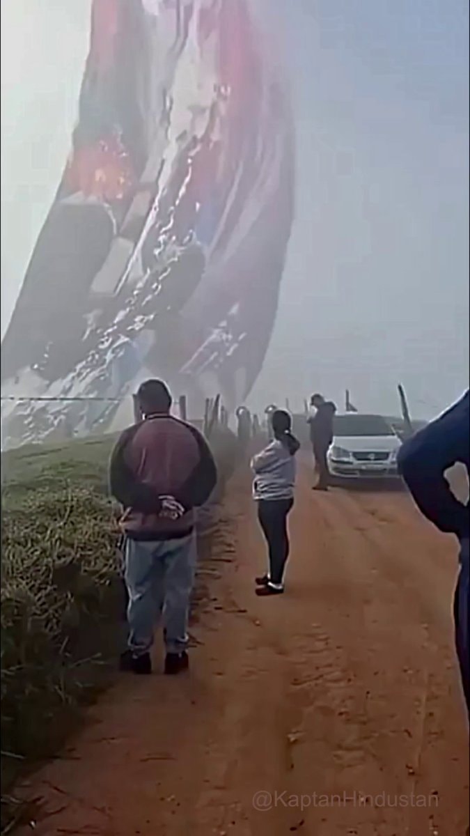 Illegal fireworks balloon breaks apart