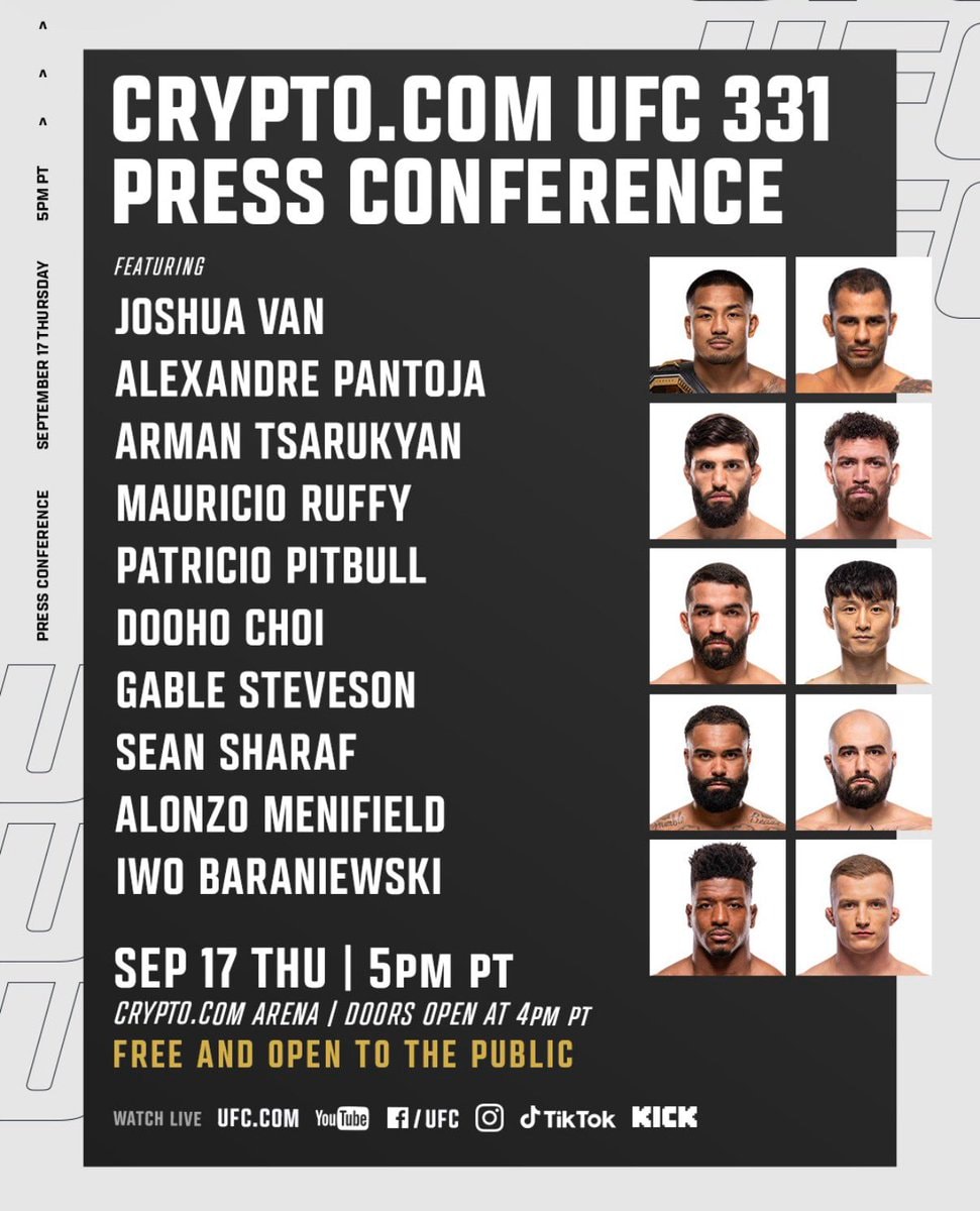 UFC331 press conference Gable Steveson Sean Sharaf
