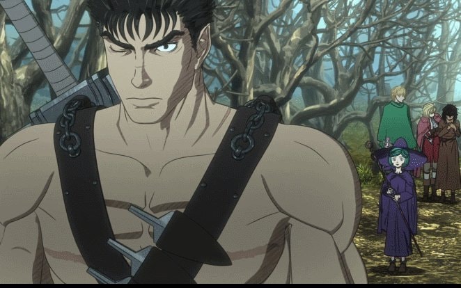 Guts looking intense