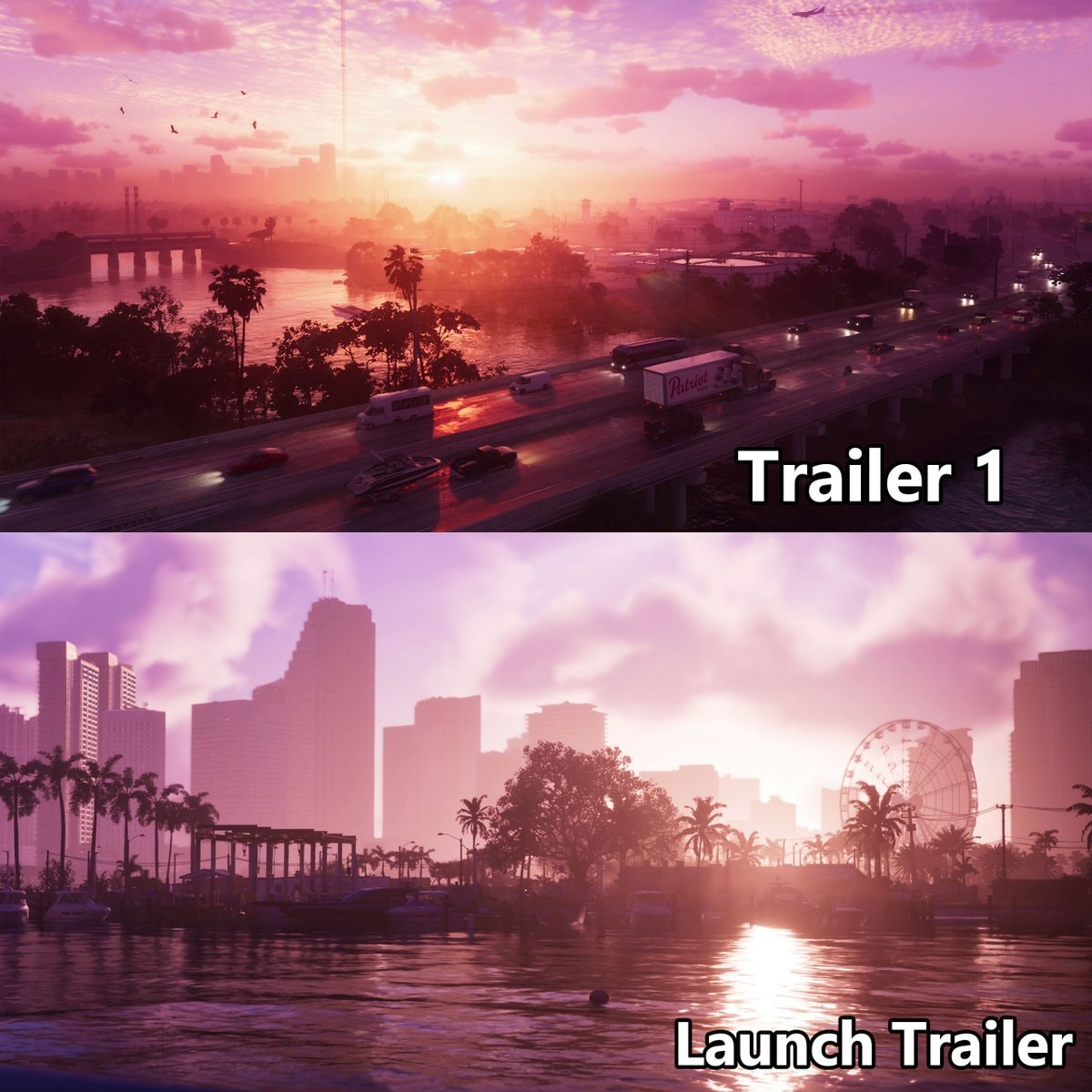 GTA 6 Trailer 1 vs Launch Trailer