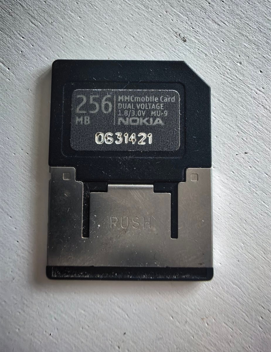 old Nokia memory card storage