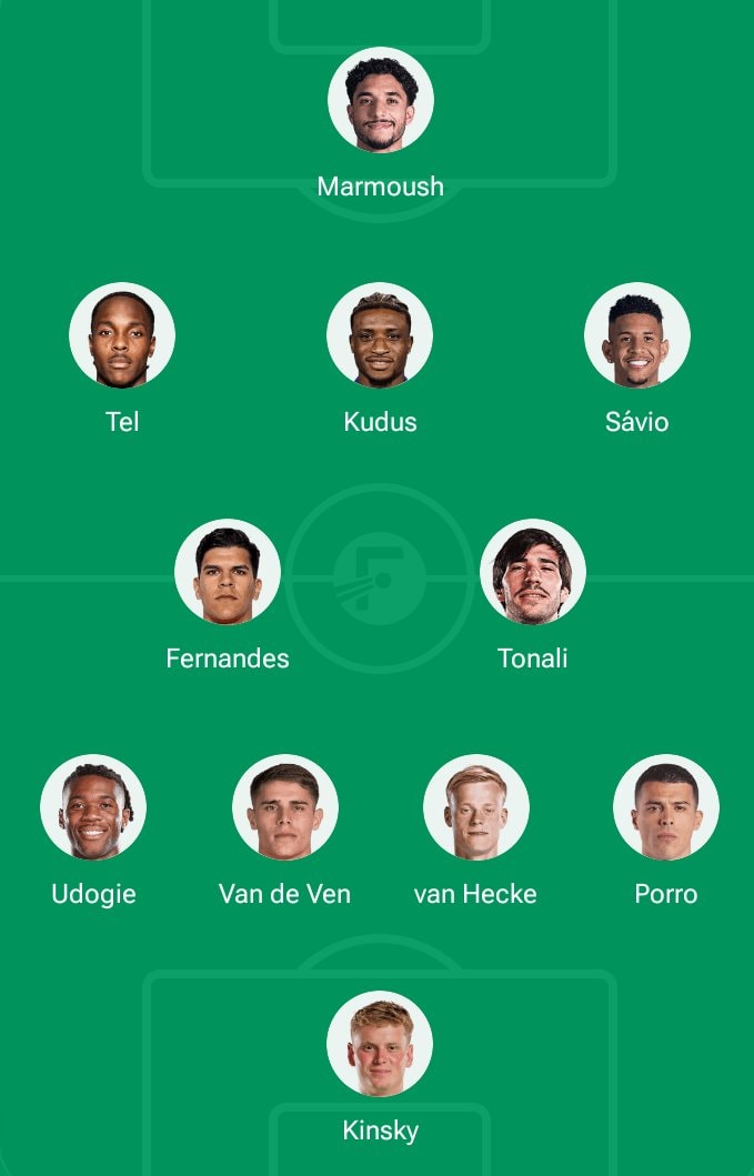 De Zerbi lineup vs Everton