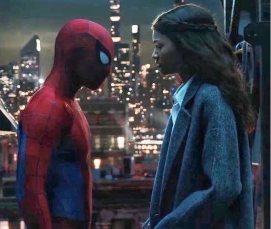 Spider-Man rooftop moment
