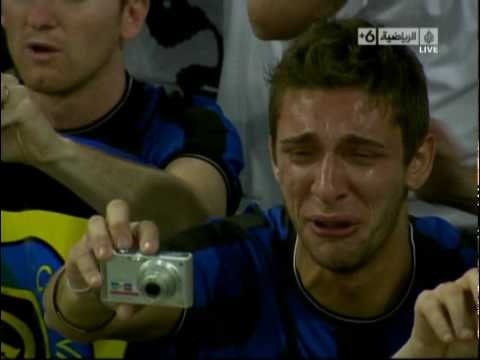 Inter fan crying at Bernabéu