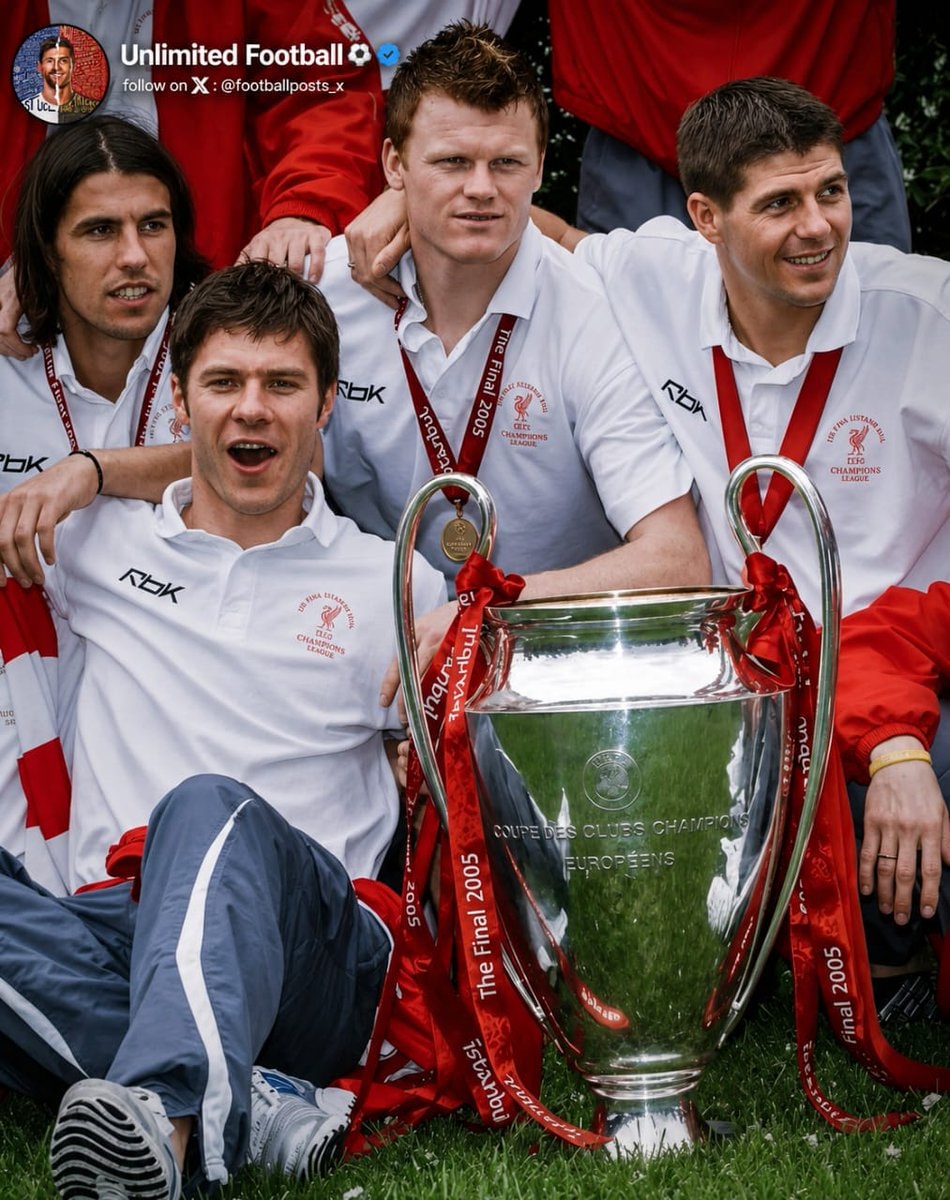 2005 Champions League photo with Riise Gerrard Alonso