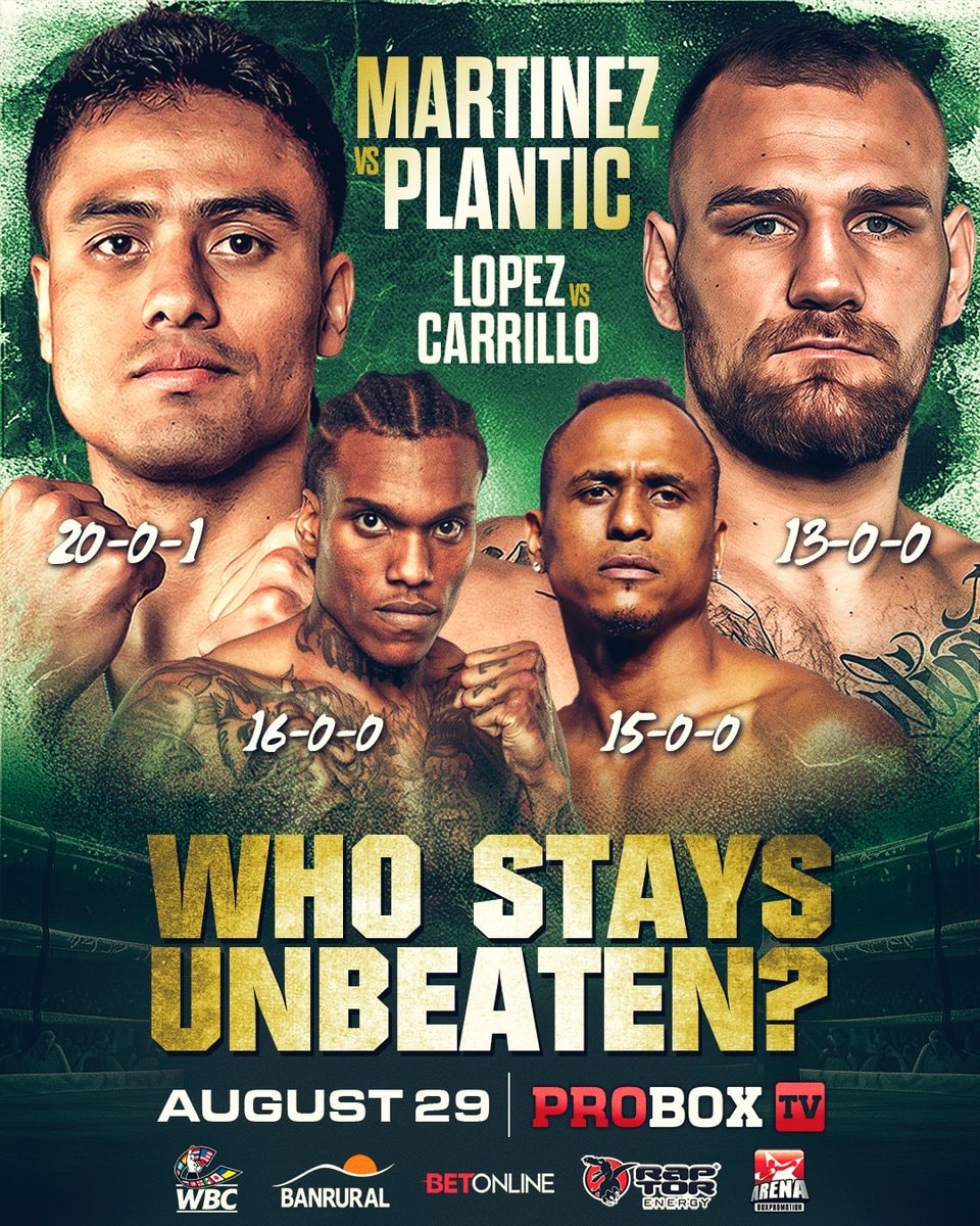 Martinez vs Plantic Lopez vs Carrillo