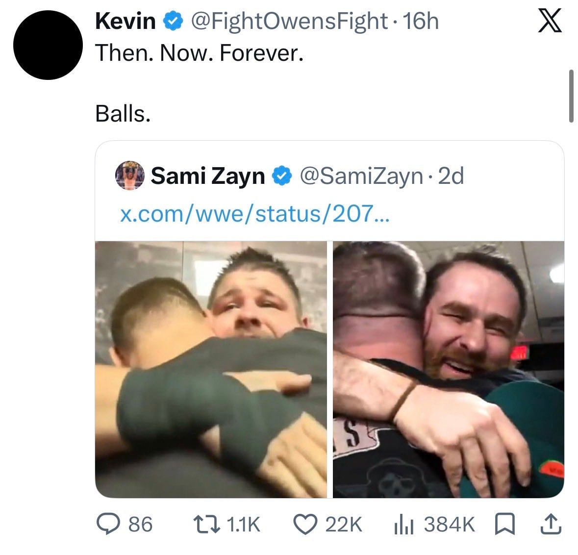 Kevin Owens Sami Zayn throwback