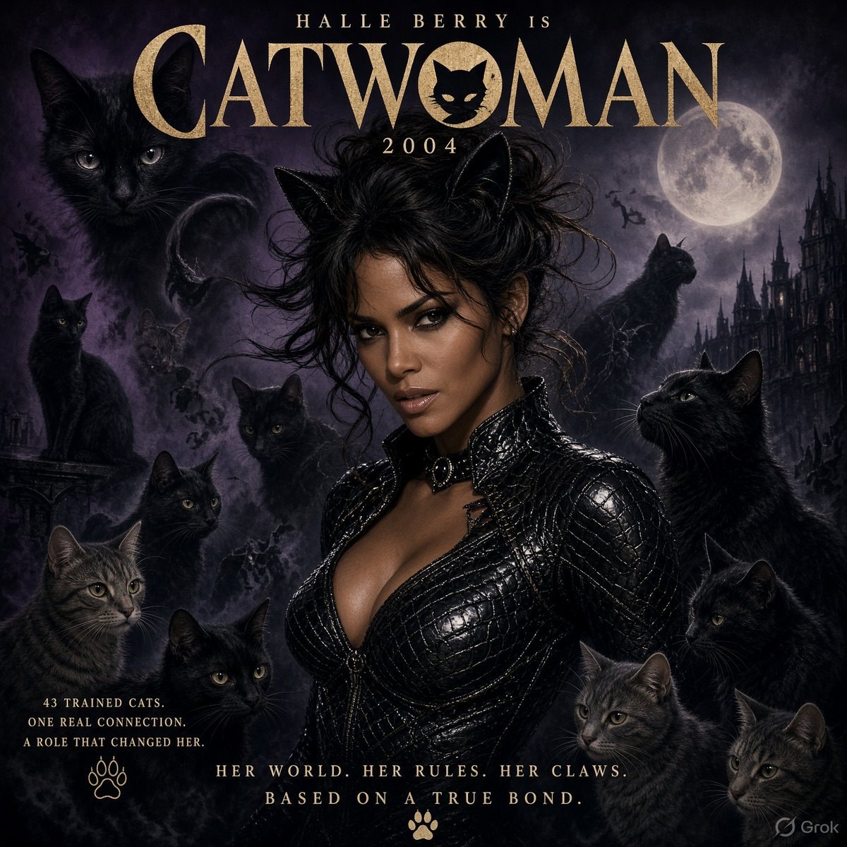 Halle Berry Catwoman 43 trained cats