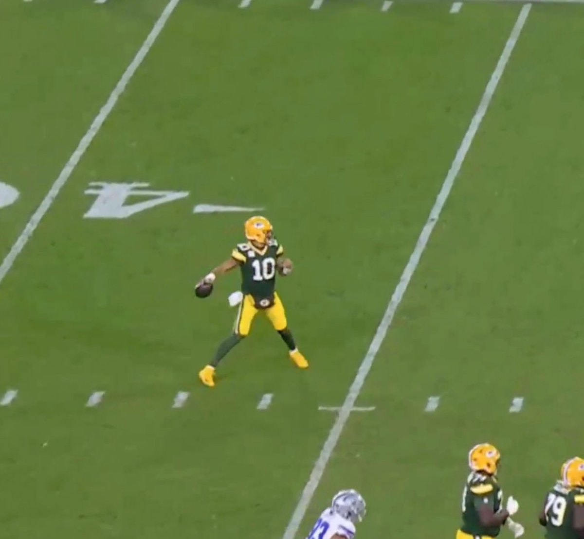 Jordan Love throw prediction