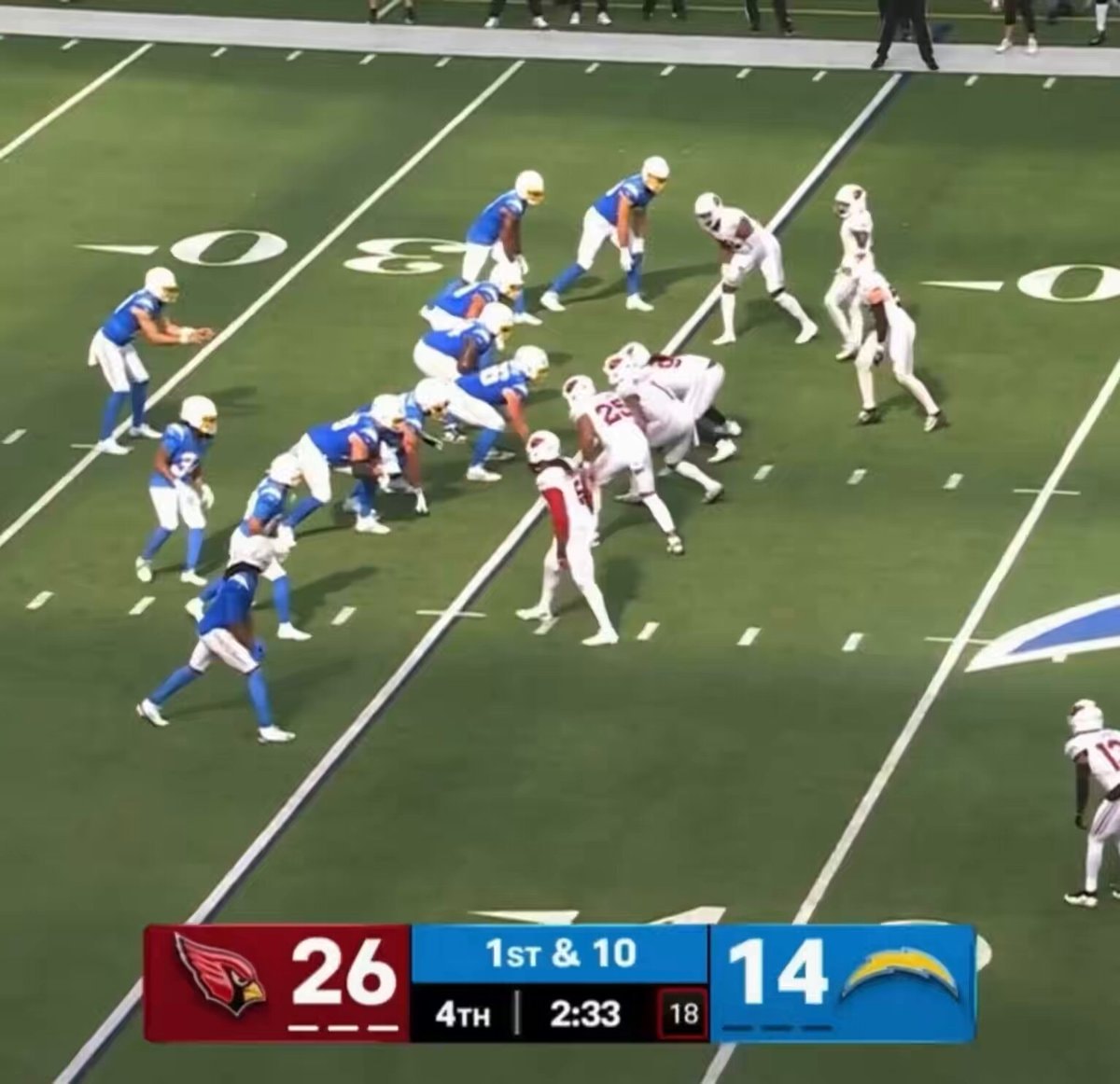 Chargers offensive line Justin Herbert