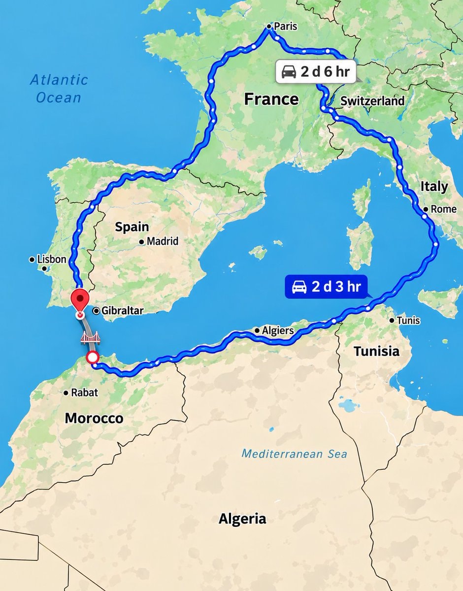 Spain Morocco bridge question