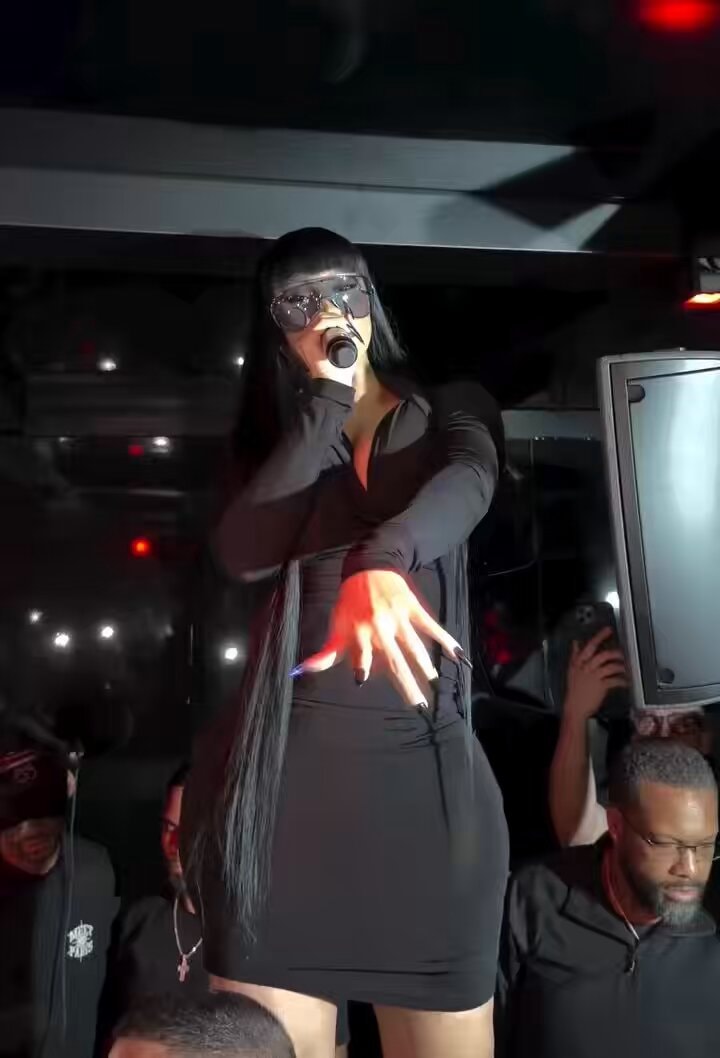 Cardi B performs AH HA at Twiga Milano