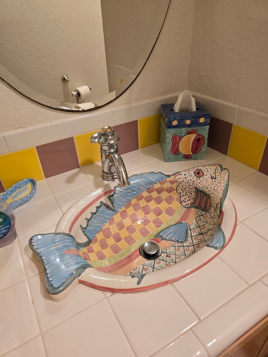 whimsical fish bathroom sink (photo 1 of 2)