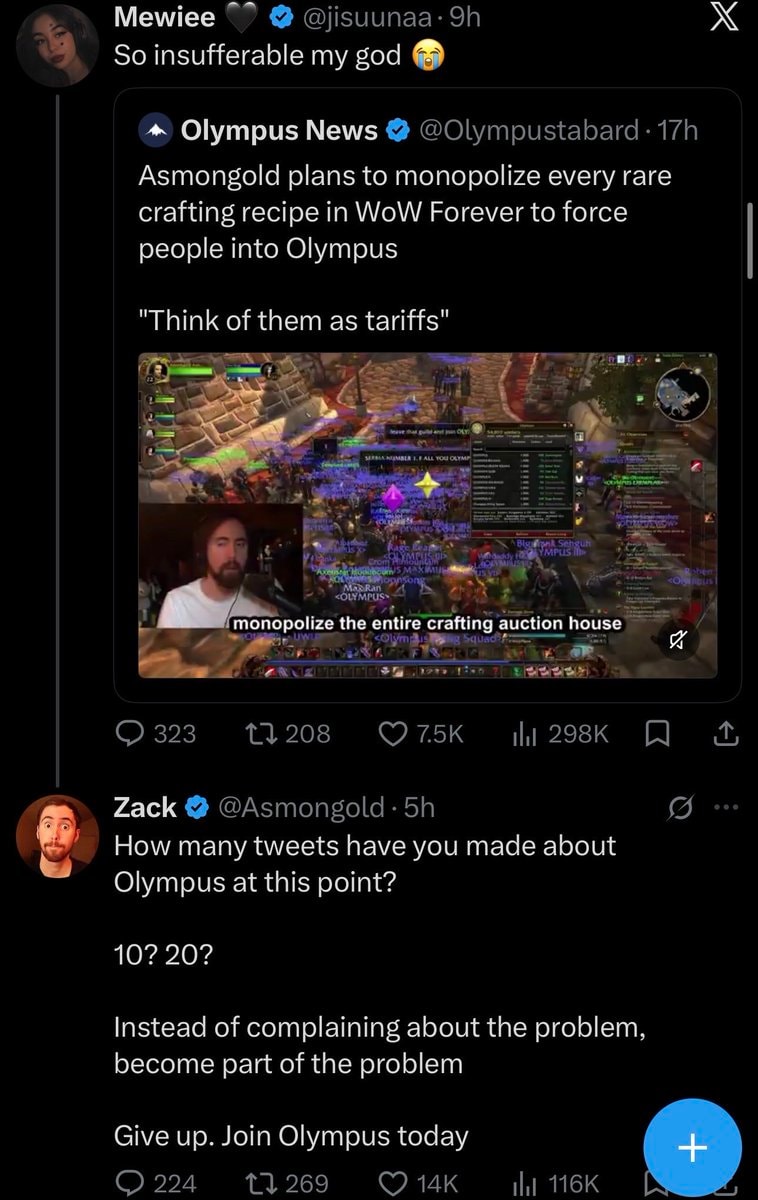 Asmongold Mewiee Olympus dispute Asmongold Mewiee Olympus dispute