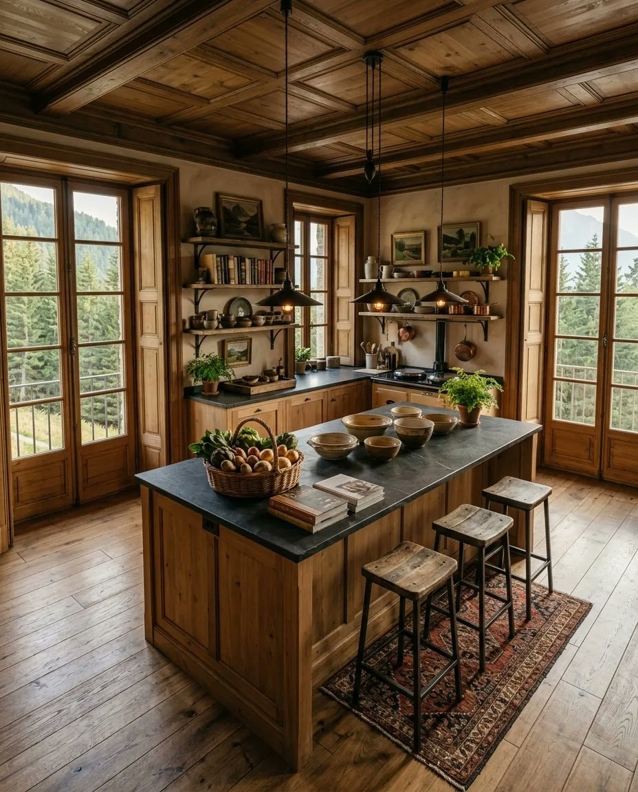 Alpine stone mansion with car gallery (photo 3 of 4)